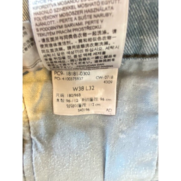 Levi's 541 Gray Acid Wash Straight Leg Jeans Mens 38x32 Distressed Classic Punk - Picture 9 of 9